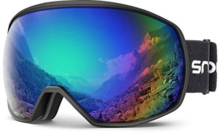Snowledge Skibrille Damen und Herren Snowboardbrille Doppel-Objektiv OTG UV400 Schutz Anti-Beschlag Winddicht Ski Schutzbrille Helmkompatibel für Skifahren Motorrad Fahrrad Skaten