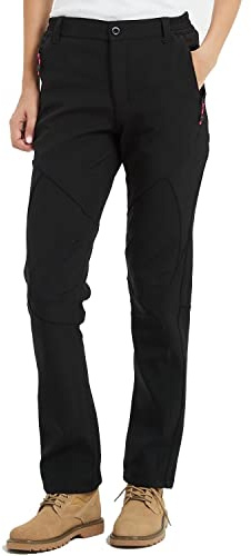 FLYGAGA Pantalon de Randonnée Femme Ski Imperméable Softshell Travail Trekking Chaud Escalade Marche Hiver Outdoor