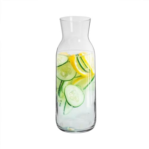 Argon Tableware 1x 1200ml Glass Water Jug - 'Brocca' Range - Juice Carafe Decanter for Water, Wine, Iced Tea