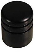 Boston Potiknopf, Dome Knob, Holz, 2 Ringe, Ebenholz, 15x18mm
