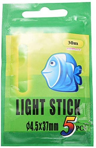 Jcevium 50 Stueck / 10 Beutel 4.5x37mm Nachtfischen Leucht Float Fluoreszierendes Licht Stick Rod Multi-Color LightsDark Leuchtstab Angeln Werkzeuge