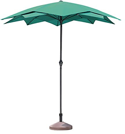 Sywlwxkq Parasol Parasol Parasol de Patio de Plage avec Base Incluse, Petit Parasol publicitaire d'ombre de Plantes de Bistro, Parasol de Table extérieur de Protection Solaire (Couleur: ver