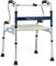 Sgabello sedia Walker senza ruota pieghevole telaio da passeggio per disabili telaio da passeggio a quattro zampe bastone sedia a rotelle (colore: blu), colore: blu (colore : blu