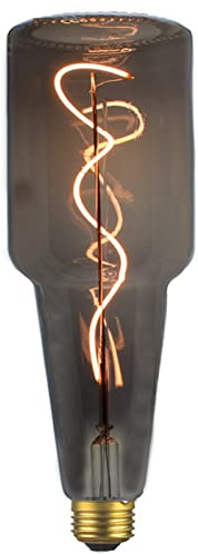 Lxcom Lighting Oversized Decorative Edison Bulb 4W Dimmable Wine Bottle Vintage Light Warm White 2300K Smoky Grey Glass 40 Watt Equivalent E26 Base Spiral Filament Bulbs for Wall Sounce Table Lamp
