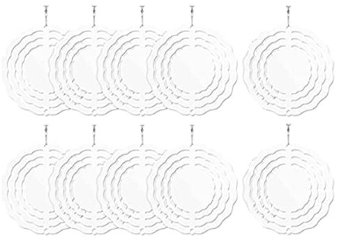 vdha 10Pcs 3 Inch Sublimation Wind Spinner Blanks 3D Wind Spinners Hanging Wind Spinners for Indoor Outdoor Garden Decoration
