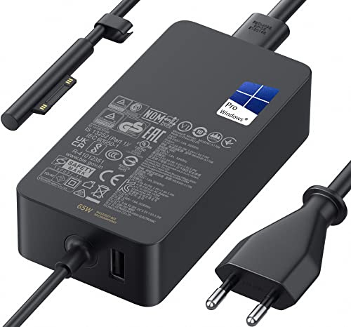 65W Chargeur Surface Pro pour Microsoft Surface Charger 65W 44W 39W 36W | pour Microsoft Surface Pro 3-12, Surface Laptop 1-7, Surface Book 1-3, Surface Go 1-4