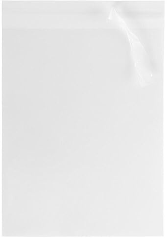 JAM PAPER Clear Cello Sleeves with Self Adhesive Closure - 100 Per Pack - 8 15/16 x 11 1/4