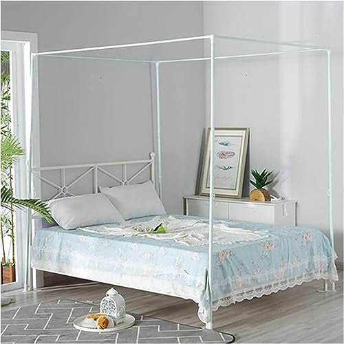 Himmelbett Moskitonetzhalter Vier Eckbett, Edelstahl Eisenkunst -Bettüberdachung Baldachin Moskitonetz Rahmen, Bettüberdachung, Gestell für Twin/Full/Queen/California King/King Size Bett,1.8×2m Bed