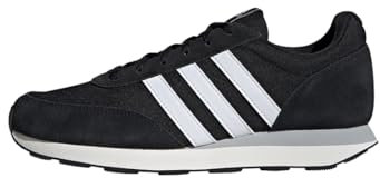 adidas Herren Run 60s 3.0 Leather Shoes Schuhe, Core Black/Cloud White/Core White, 43 1/3 EU