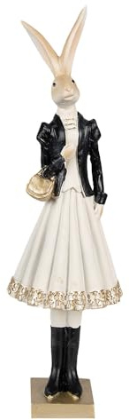 Clayre & Eef Figur Kaninchen 32 cm Braun Polyresin Osterdekoration
