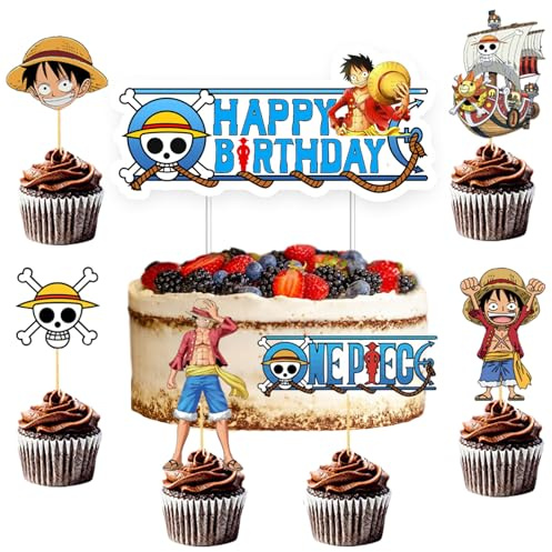 25pcs Happy Birthday Tortendeko, Cupcake Topper, Geburtstagsdeko, Dekorationen für Kinder