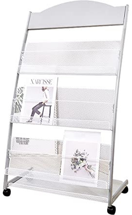 Zeitschriftenständer, Zeitschriftenhalter, Dokumentenaufbewahrungsständer aus Stahl, abgestuftes Design, Broschüren-Organizer, Regale mit 3 Taschen