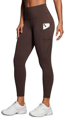 CRZ YOGA Naked Feeling Leggings with Pockets 25'' | Sleek, Decent Compression, Workout, Interior Drawstring, Pant for Women