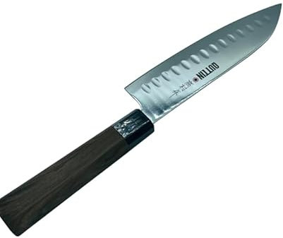 DEVELOMEDYKAL Cuchillo Japonés de cocina Santoku 17 cm Cuchillo santoku, Cuchillo japones, cuchillo de cocina profesional, Japanese knife, cuchillos japoneses profesionales, Medida de 17 cm.