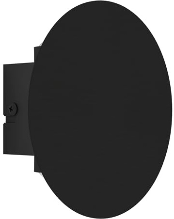 EGLO LED Wandleuchte innen Talamello rechteckige | Wandlampe mit indirekter Beleuchtung, Wandspot für Flur und Wohnzimmer, Metall in Schwarz, warmweiß, Ø 15 cm