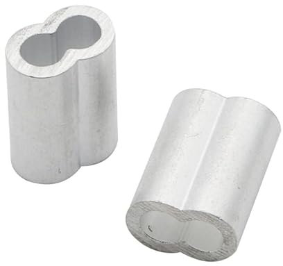 Drahtseilklemmen, Drahtseilklemmen Aluminiumgehäuse Drahtseilhülse Kabelbinder Aluminium-Crimphülse 8-förmige ovale Klammer Drahtseilklemme Drahtseilklemmen, 1 mm - 12 mm(12mm*1)