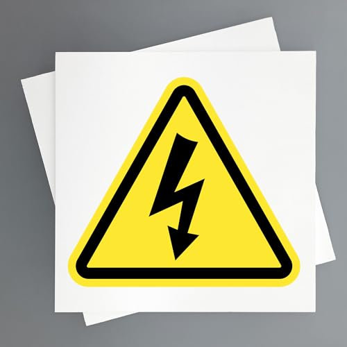 Cartello Rischio Elettrico Confezione 2 pz da 19 x 19 cm Segnale di Avvertimento Pericolo - Sicurezza industriale ed EPIs (Rischio elettrico)