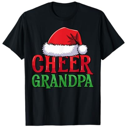 Cheerleaders Cheer Grandpa Cheerleading Grandad Christmas T-Shirt