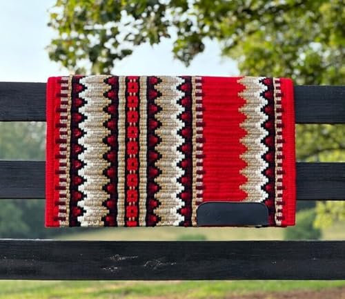 EQUIEMPRESS Sattelunterlage Western Show/Westernsatteldecke aus Neuseelandwolle, Top Wool Pad Sensor Flex (Anpassung möglich) A-449 (34 x 42)