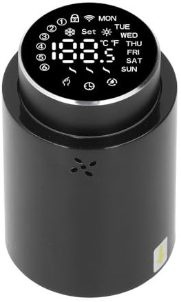 Intelligentes Thermostat-Heizkörperventil, Programmierbares Thermostatventil mit LED-Anzeige, Kindersicherung, Unterstützung für Schnelles Aufheizen, Temperaturanpassung