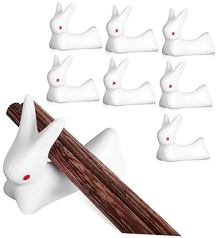 Cabilock 8stücke Essstäbchenhalter Cartoon Kaninchen Design Aus Keramik Essstäbchen Racks Für Esstischdekoration Und Halten Von Essstäbchen