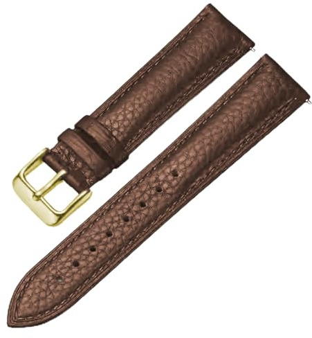 Aoeiwv Uhrenarmbänder Echtes Leder Schnellverschluss Armband Handnähte Textur gepolstert Lederband 12mm 13mm 14mm 15mm 16mm 17mm 18mm 19mm 20mm 21mm 22mm 23mm 24mm Ersatzband für Damen Herren