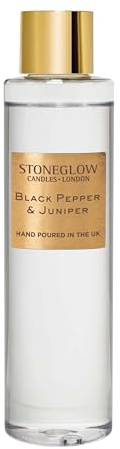 Stoneglow Luna Collection Duftstäbchen für Duftstäbchen mit schwarzem Pfeffer und Wacholder, 210 ml, Beige und Gold