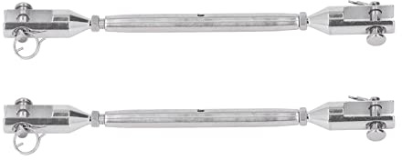 Stainless Steel Jaw Turnbuckle for Marine, 2Pcs and Fastener Marine (M5)