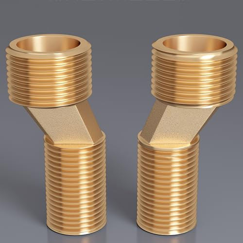 BiaoTeng Adaptador Grifo Ducha 1/2 3/4 Latón, 2 Piezas Adaptador de Ducha para Grifo 59 mm