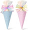 iZoeL 2 STK Einschulung Geschwister Schultüte Jungen Mädchen, Geschenktüte Schule Schultüte Füllung Kleine Zuckertüte Schultüten für Schüler Studenten(Blau+Rosa)
