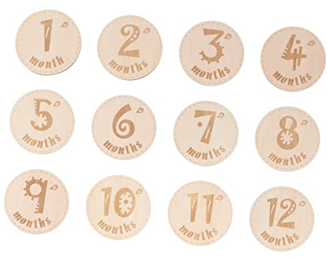 HOMOBABE 12pièces Cartes Mensuelles pour Cartes Anniversaire pour De Naissance pour Commémorer La Croissance Jalons De Naissance avec Anniversaire