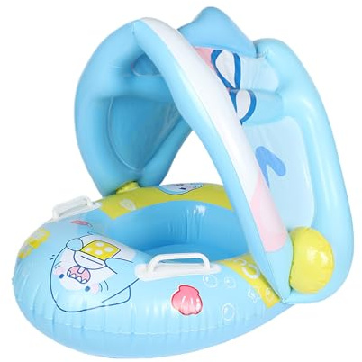 Baby Float Banach - Piscina hinchable para niños | Tubo de piscina para bebé con dosel | Sun Protection Kids Wasserring con asiento para 6-36 meses y niñas verano caliente fiesta al aire libre