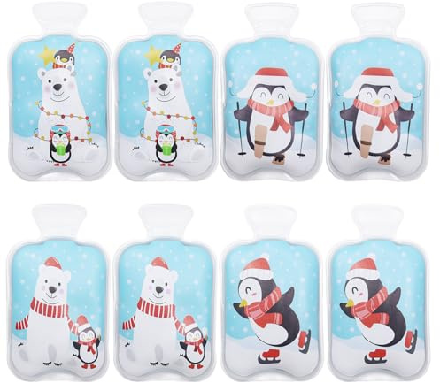 8 Stück Taschenwärmer Wiederverwendbar, Handwärmer Pinguin, Unterwegs Taschenwärmer, Handwärmer Knicken, Wärmeknickkissen, Fingerwärmer, Händewärmer Wärmepad für Outdoor Winter Weihnachten Geschenke