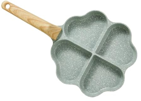 DINHEAROM Padella per Frittata Antiaderente con Scomparti Forma Pentola Resistente Isolante e Design per Colazioni e Omelette Adatta Uso