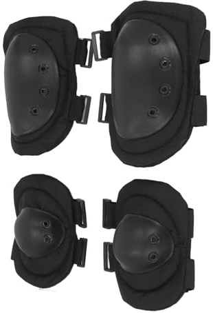 CHICIRIS Cojines de Protección de la Rodilla Táctica Profesional con una Almohada Gruesa para el Trabajo Deportivo Al Aire Libre, Negro