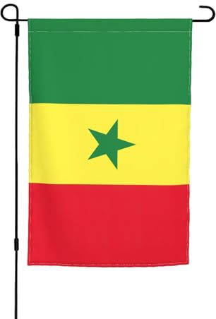 Drapeau du Sénégal - 30,5 x 45,7 cm - Pour porche - Toutes saisons - Pour extérieur - Décoration de cour