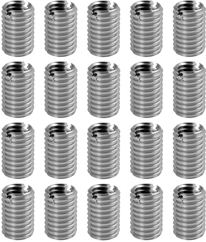 20 Stück Gewindehülse M10 auf M8 x 15mm, Edelstahl Gewindeeinsatz M8, Einschraubmutter für Gewindereparatur, Gewindeadapter M8 auf M10, Metall Gewindeverstärkung für Automobil, Industrie, Maschinenbau