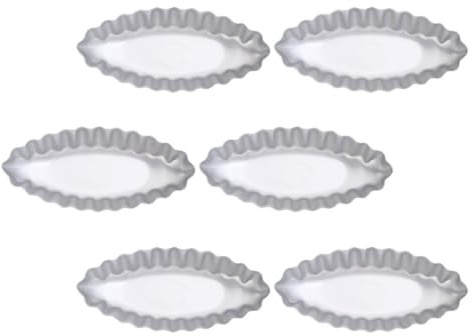 PAMINGONO 6 Moldes Fáciles de Limpiar en Forma de Barco de Aleación de Aluminio para Tartaletas de Huevo Ideales para Hornear Postres y Tartas en DIY