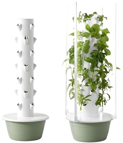 GLBMXDD Kit de Culture hydroponique, Jardin d'herbes aromatiques d'intérieur et d'extérieur, Tour à légumes avec Lampes de Croissance LED et minuterie Automatique 5thfloor