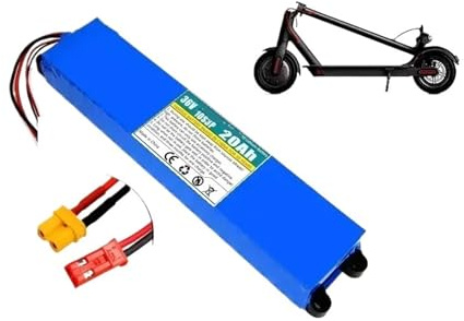 IOLKHFK Batería de Litio de 36 V, 20000 mAh, 10S3P, 500 W, Puerto XT30 + JST, for Patinete eléctrico de 42 V, Bicicleta eléctrica M365 con BMS.