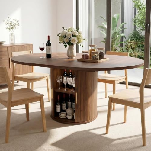 BYCCZMGAD Runder Esstisch Ausziehbar, 110-150cm Landhausstil Holz (Stil 1)