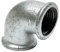 Sanitop-Wingenroth 13121 6 Ángulo de Hierro maleable n° 90 Grados, Pulgadas, con 2 roscas internas, galvanizado, Plata, 1 1/2 Zoll