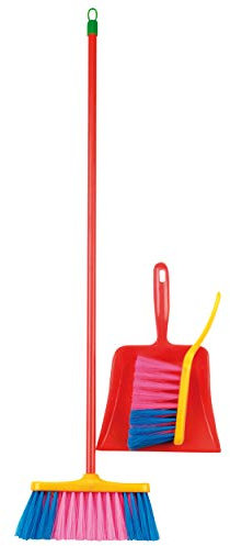 Theo Klein 6223 Kehr-Garnitur I Dreiteiliges Set mit Besen, Handbesen und Handschaufel I Spielzeug für Kinder ab 3 Jahren
