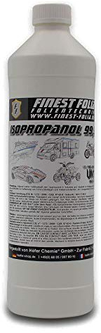 Finest Folia 1L Isopropanol IPA 99,9% Isopropylalkohol Reiniger Reinigungsmittel für Lack vor der Fahrzeugfolierung Teilfolierung und Vollfolierung Carwrapping