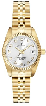 Jacques Du Manoir Damenuhr - Inspiration, 26 mm Analog Quarzuhr mit Edelstahl Armband