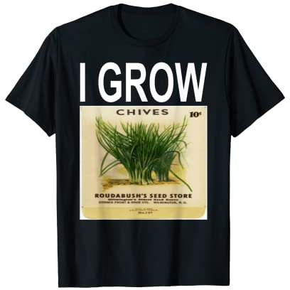 I Grow Chives Vintage Seed Packet Gardening T-Shirt T-Shirt