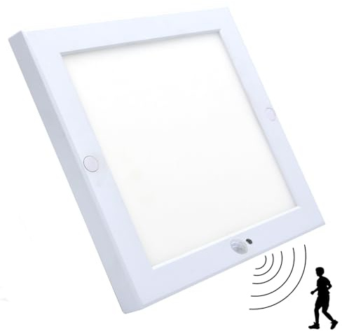 Wondlumi 18W Sensor LED Ceiling Lights Square Panel Lights 6000K | Ultra Slim 18mm 1800lm for Hallway Porch Stairs, 240V Cool White