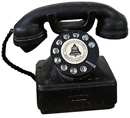 Perfeclan Kreative Retro-Telefone, altmodisches Festnetztelefon-Modell, Fotografie-Requisiten, dekorative Wähltelefon-Statue für Hotelschreibtisch
