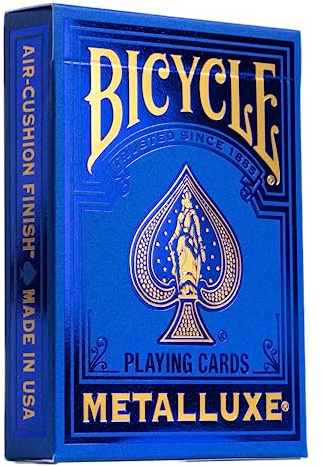 Bicycle Metalluxe Blue Playing Cards - Premium Metal Foil Finish - Poker Size