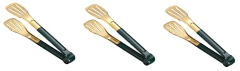 PRETYZOOM 3st Lebensmittelzange Aus Edelstahl Bbq-food-clips Zuckerzange Eiswürfelzange Brotzange Fruchtzange Sandwichzange Grill-buffetzange Kuchenzange Gold Rostfreier Stahl Salat